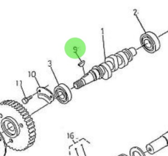 Nanni Diesel 970302840 - Feather Key for Injection Pump Camshaft