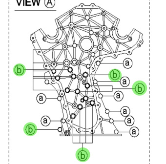 Bukh 11405-06166K - Flange Bolt for S270J Timing Chain Cover