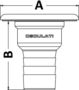 Osculati 20.463.02 - Clever Deck Filler Co-Moulded Cover Ø 38mm WATER