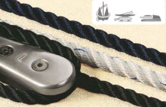 Plastimo 52247 - 3-strand polyester rope, black, Ø 30mm, 110m