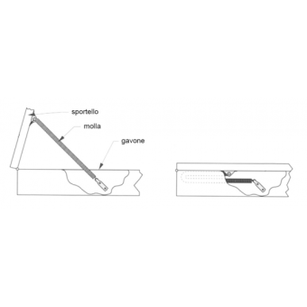 Marine Town Stainless Steel Spring Hatch Adjuster 210 mm