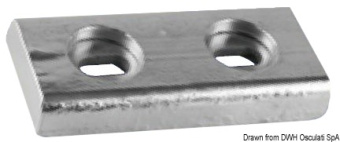 Osculati Zinc Bolt-On Sacrificial Anodes with Rubber Plate