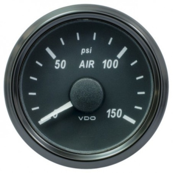 VDO A2C3833440001 - SingleViu Air Pressure 150PSI Black 52mm