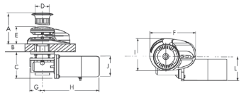Lofrans Windlass Vertical, Model 'Project X4', 12mm (Ccw), 24v, 2300w, Without Drum