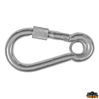 Trem M0608801 - Carabiner With Eyelet And Screw Clip 80 mm (10 pcs) 10 Pieces