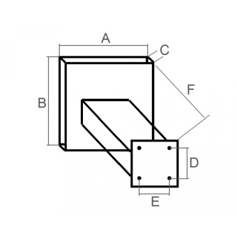Outboard Motor Bracket In Light Alloy Max 9,9 HP For 4T E 25 HP For 2T