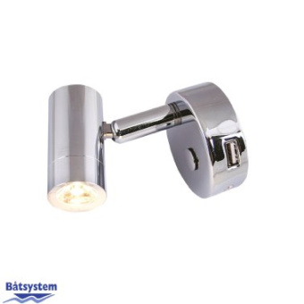 Plastimo 69125 - Batsystem Leia LED Spotlight + USB - LX1 Flexible Arm