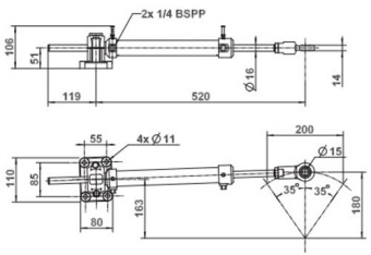 Lecomble & Schmitt Cylinder LC464 32DTP 50KGM 120cc