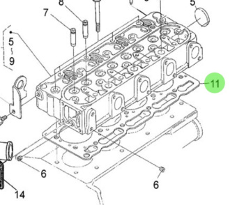 Nanni Diesel 970314238 - Cylinder Head Gasket for N4.38 Engines