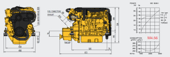 Vetus M4.56 Marine Diesel Engine - 38.3 kW (52.0 HP)