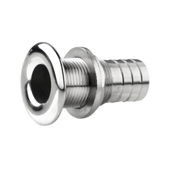 Vetus QF05MH-44 - Body adapter with rounded. flange, polyol, Stainless Steel, G1 1/2, "44 mm hose