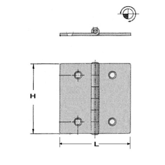 Bukh PRO M3501040 - S.STEEL HINGES