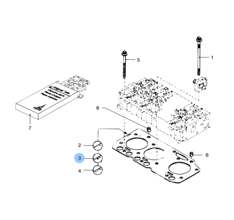 Vetus VD60805 - Cylinder Head Gasket A: 1.41, B: 1.30 mm