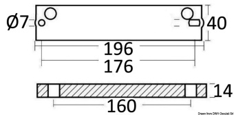 Mercury 8239121 & Suzuki 55321-94900 & Evinrude 5034616/5030907 & OMC & Tohatsu Aluminium Anode Rod - Osculati 43.640.14