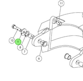 Alamarin Jet R11120002 - M12 Body Spacer for Jet-230 Reversing Deflectors