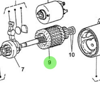 Nanni Diesel 970307583 - Starter Motor Armature for HE Series Engines