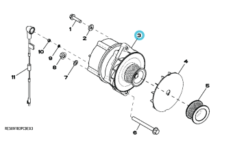 Northern Lights AH165975 - Alternator 120 Amp