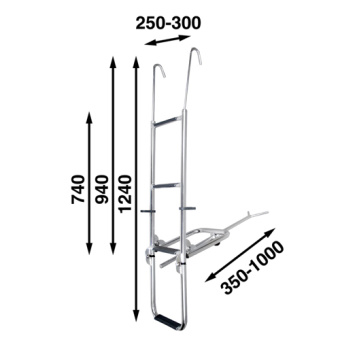 Båtsystem ST125AL - Aluminum Bow Ladder