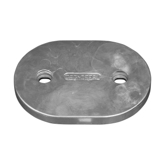 Tecnoseal Zinc Oval Hull Plate Anodes with Insert – 160 mm Hole Spacing