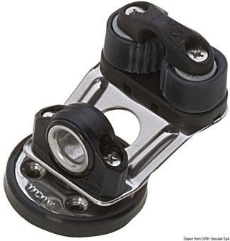 Viadana Low Cam Cleat Swivel Base with Fairlead for Sheets up to 8 mm