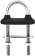 Wichard Watertight U-Bolt - Dia 6 mm - Length: 70 mm - Black