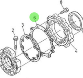 Nanni Diesel 970302759 - Bearing Case Gasket for Crankshaft Assemblies