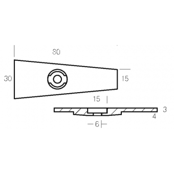 E. Polipodio Zinc Plate For 6/8 HP Yamaha Engine