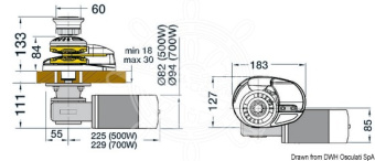 Osculati 02.421.02-06 - Lofrans Project X1 Chrome Brass Windlass 700W 6 mm