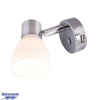 Plastimo 69126 - Batsystem Leia LED Spotlight + USB - LR1 Adjustable