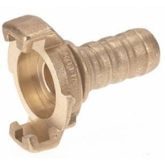 Express Brass Coupling - Ribbed With Flange - Ø11mm - Without Gasket
