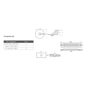 Tecnoseal Aluminium Anodes Kit For Engine Honda BF 75-90-115-150-130