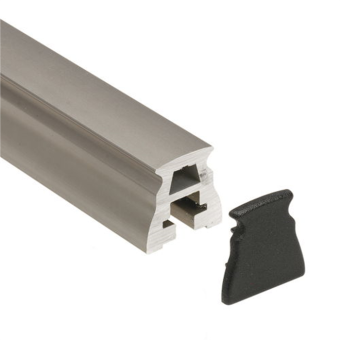 Barton 24100 - Beam Track End Cap Pair Size 2 – Aluminium End Stops for Beam Track, Grey Anodised
