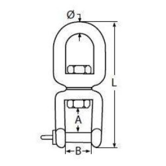 Euromarine Eye Swivel / A4 Shackle Ø8mm