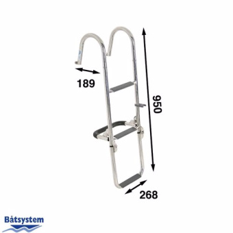Båtsystem SL95R - Stainless Steel Side Ladder 3 Steps 95×27 cm