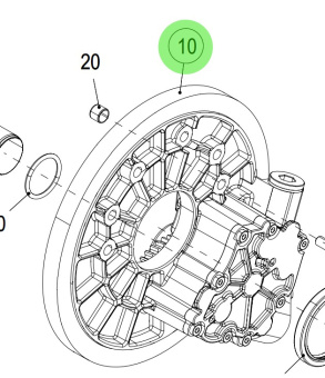 Steyr Z026102-0 - Oil Pump Assembly in RAL9006 for SE Series Engines