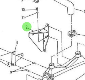 Nanni Diesel 95310309 - Air Cooler Bracket for 5.250TDI Engines