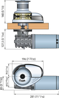 Quick DP2 - Vertical Windlass 500W/12V/6mm With Gypsy and Drum