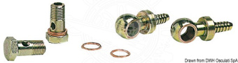 Osculati 17.638.03 - Kit 2 Swivelling Brass Joints 10 mm