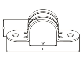 Talamex Tube Clamp Stainless Steel Wide