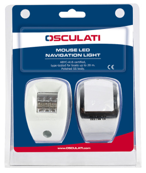Osculati 11.038.21 - Mouse Navigation Light Red Stainless Steel Body