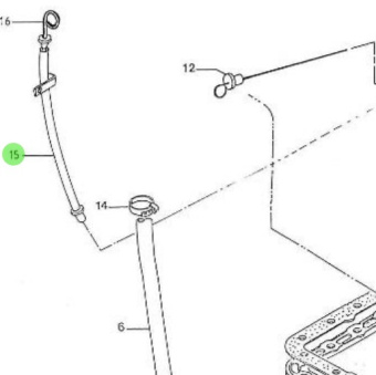 Nanni Diesel 970307727 - Oil Dipstick Tube Guide for 4.150HE Engines