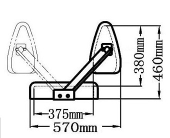 Osculati 48.410.04 - Reverso Single Seat with Rotating Backrest