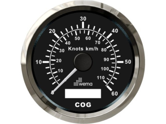 Wema 110688 - Silverline GPS/Speed/Compass GPS 60 Knots Black