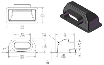 MSI TB104-5S 10" x 4" ABS Plastic Transition Box with 5" Ring Side
