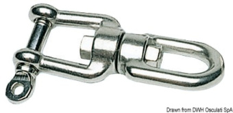 Osculati Mirror-Polished AISI 316 Stainless Steel Swivel with Eye and Shackle