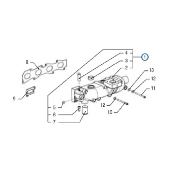 Vetus VFP01362 - Exhaust Manifold Complete VF4