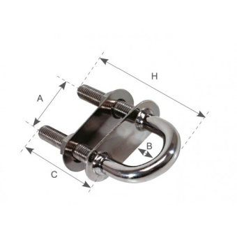 Marine Town U-bolts Deluxe Series Thread Ø 9 mm