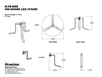 Magma A10-650 3-legged Stand For Kettle Barbecue