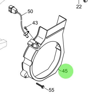 Steyr Z026026-0 - Lower T-Belt Cover for MO256H45, MO256K43, MO236K42 and MO196K35 Engines
