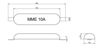 MME Hull/Rudder Anode Aluminium MME10A